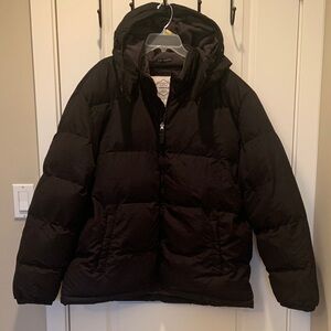St. John's Bay Black Hooded Puffer Jacket